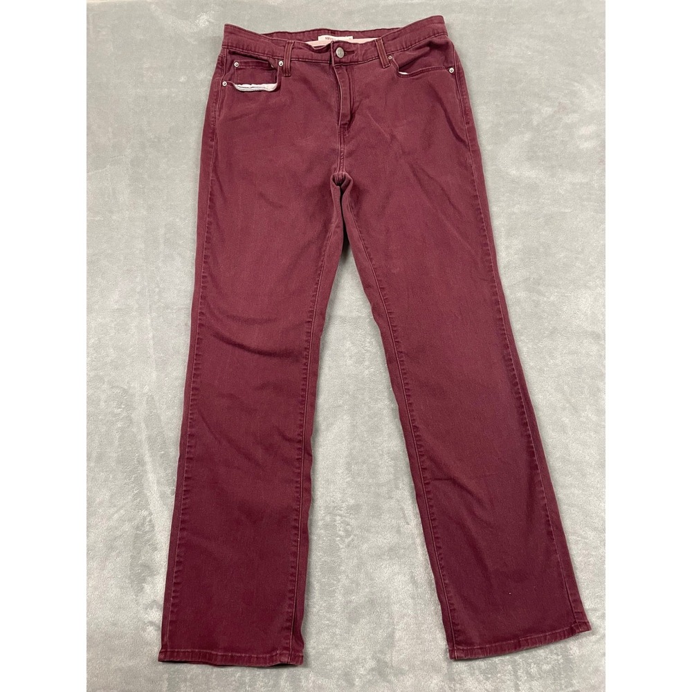 Levi's 505 Women's Size W31 L32 31x32 Straight Leg‎ Burgundy Red Wine Jeans